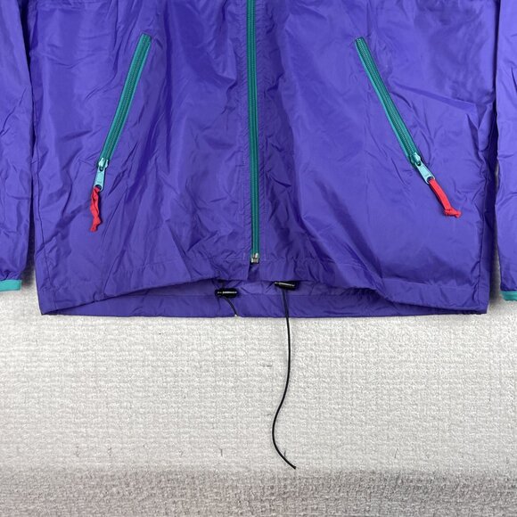 VTG Sierra Designs Medium Nylon Retro Purple Full Zip Hooded Windbreaker Jacket - Picture 6 of 16